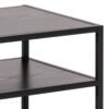SEAFORD Black Metal Open TV Unit with 3 Black Shelves - Image 7