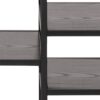 SEAFORD Black Metal Open TV Unit with 3 Black Shelves - Image 6