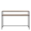 SEAFORD Black Metal Console Table with Oak Top - Image 2