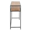 SEAFORD Black Metal Console Table with Oak Top - Image 3