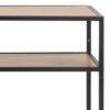 SEAFORD Black Metal Console Table with Oak Top - Image 6