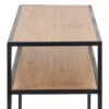 SEAFORD Black Metal Console Table with Oak Top - Image 7