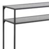 SEAFORD Black Metal Console Table with Black Top - Image 5