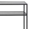 SEAFORD Black Metal Console Table with Black Top - Image 6