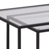SEAFORD Black Metal Coffee Table Set with Glass Top - Image 7