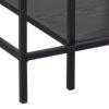 SEAFORD Black Metal Coffee Table Set with Glass Top - Image 4