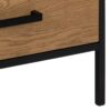 SEAFORD TV Unit with 2 Drawers in Black & Oak - Image 5