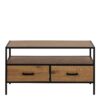 SEAFORD TV Unit with 2 Drawers in Black & Oak - Image 3
