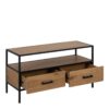 SEAFORD TV Unit with 2 Drawers in Black & Oak - Image 2