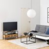SEAFORD TV Unit with 2 Drawers in Black & Oak - Image 9