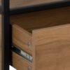 SEAFORD TV Unit with 2 Drawers in Black & Oak - Image 8