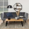SEAFORD Octagonal Metal Wall Shelf in Black & Oak - Image 8