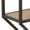 SEAFORD Octagonal Metal Wall Shelf in Black & Oak - Image 4