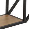 SEAFORD Octagonal Metal Wall Shelf in Black & Oak - Image 5