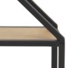 SEAFORD Octagonal Metal Wall Shelf in Black & Oak - Image 6