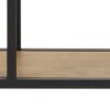 SEAFORD Octagonal Metal Wall Shelf in Black & Oak - Image 7