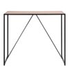 SEAFORD Black Metal Bar Table with Oak Top - Image 2