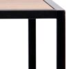 SEAFORD Black Metal Bar Table with Oak Top - Image 5