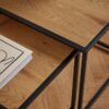 SEAFORD Black Metal Nest of 2 Tables with Oak Top - Image 6