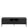 SEAFORD 2 Doors 1 Drawer TV Unit in Ash Black - Image 2