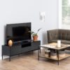 SEAFORD 2 Doors 1 Drawer TV Unit in Ash Black - Image 8