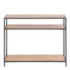 SEAFORD Console Table with 2 Shelves in Black & Oak - Image 2
