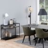 SEAFORD Console Table with 2 Shelves in Black - Image 7