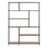 SEAFORD Bookcase with 5 Shelves in Black & Oak - Image 2