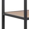 SEAFORD Bookcase with 5 Shelves in Black & Oak - Image 4