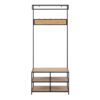 SEAFORD Clothes Rack with 3 Shelves in Black & Oak - Image 2