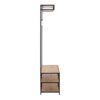 SEAFORD Clothes Rack with 3 Shelves in Black & Oak - Image 3
