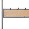 SEAFORD Clothes Rack with 3 Shelves in Black & Oak - Image 5