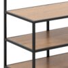 SEAFORD Clothes Rack with 3 Shelves in Black & Oak - Image 6