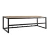 SEAFORD Black Metal Coat Rack with Oak Top