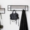 SEAFORD Black Metal Coat Rack with Oak Top - Image 10