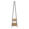SEAFORD Black Metal Clothes Rack with 2 Oak Shelves - Image 3