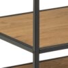 SEAFORD Black Metal Clothes Rack with 5 Oak Shelves - Image 4