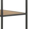 SEAFORD Black Metal Clothes Rack with 5 Oak Shelves - Image 5
