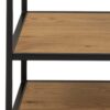 SEAFORD Black Metal Clothes Rack with 5 Oak Shelves - Image 7