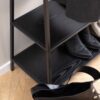 SEAFORD Clothes Rack with 2 Shelves in Black - Image 6