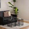 STRINGTON Side Table with Blass Top in Black - Image 8