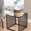 STRINGTON Side Table with Blass Top in Black - Image 7