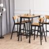 ROXBY Bar Table in Oak & Black - Image 6