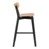 ROXBY Set of 2 Bar Stools in Black & Oak - Image 3