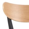 ROXBY Set of 2 Bar Stools in Black & Oak - Image 5