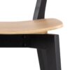 ROXBY Set of 2 Bar Stools in Black & Oak - Image 4