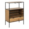 SEAFORD Cabinet in Black & Oak