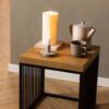 STRINGTON Side Table with Oak Top & Black Frame - Image 7