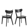 ROXBY Set of 2 Dining Chairs in Black
