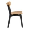 ROXBY Set of 2 Dining Chairs in Black & Oak - Image 3